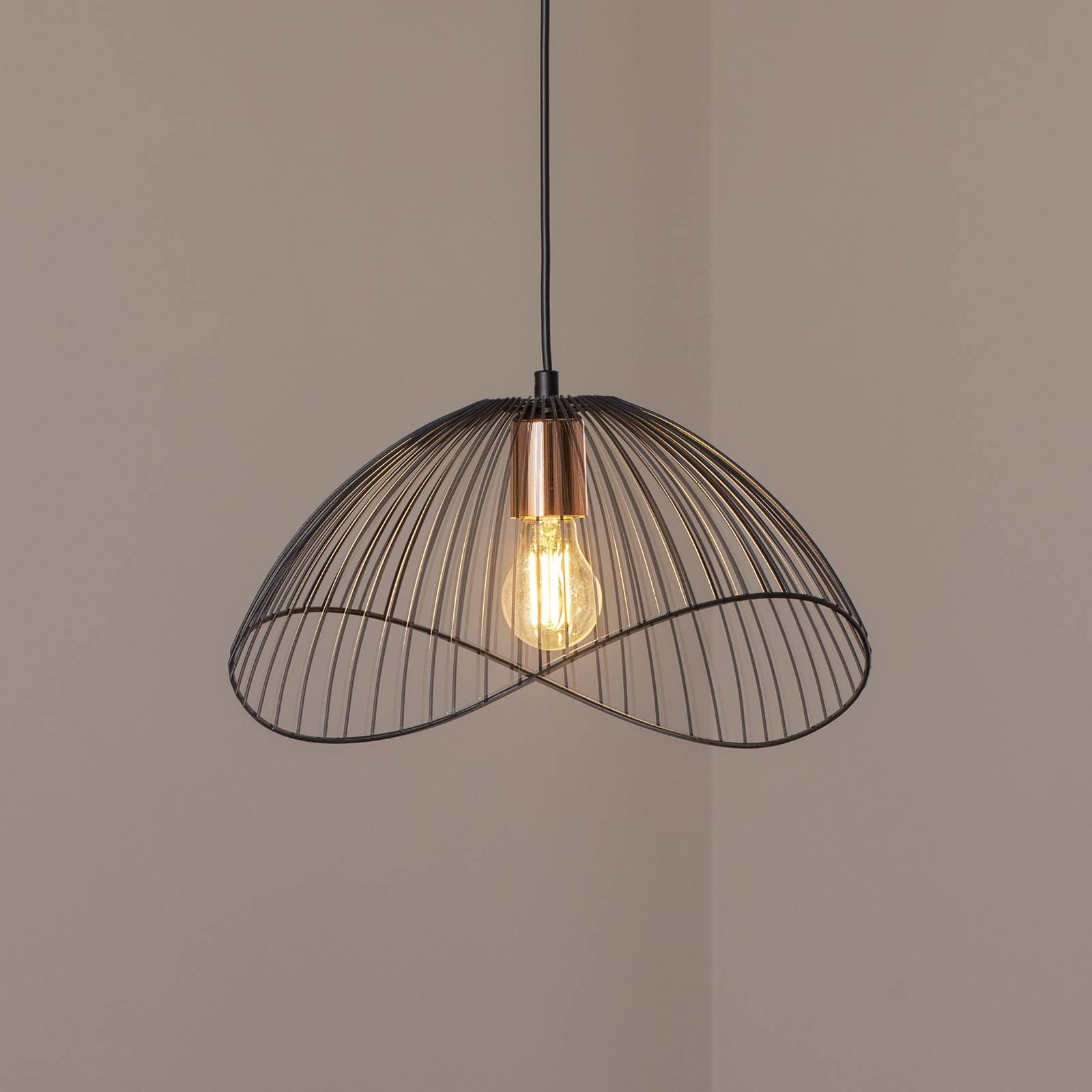 Hängeleuchte Telma, schwarz, Ø 38 cm, Metall günstig online kaufen