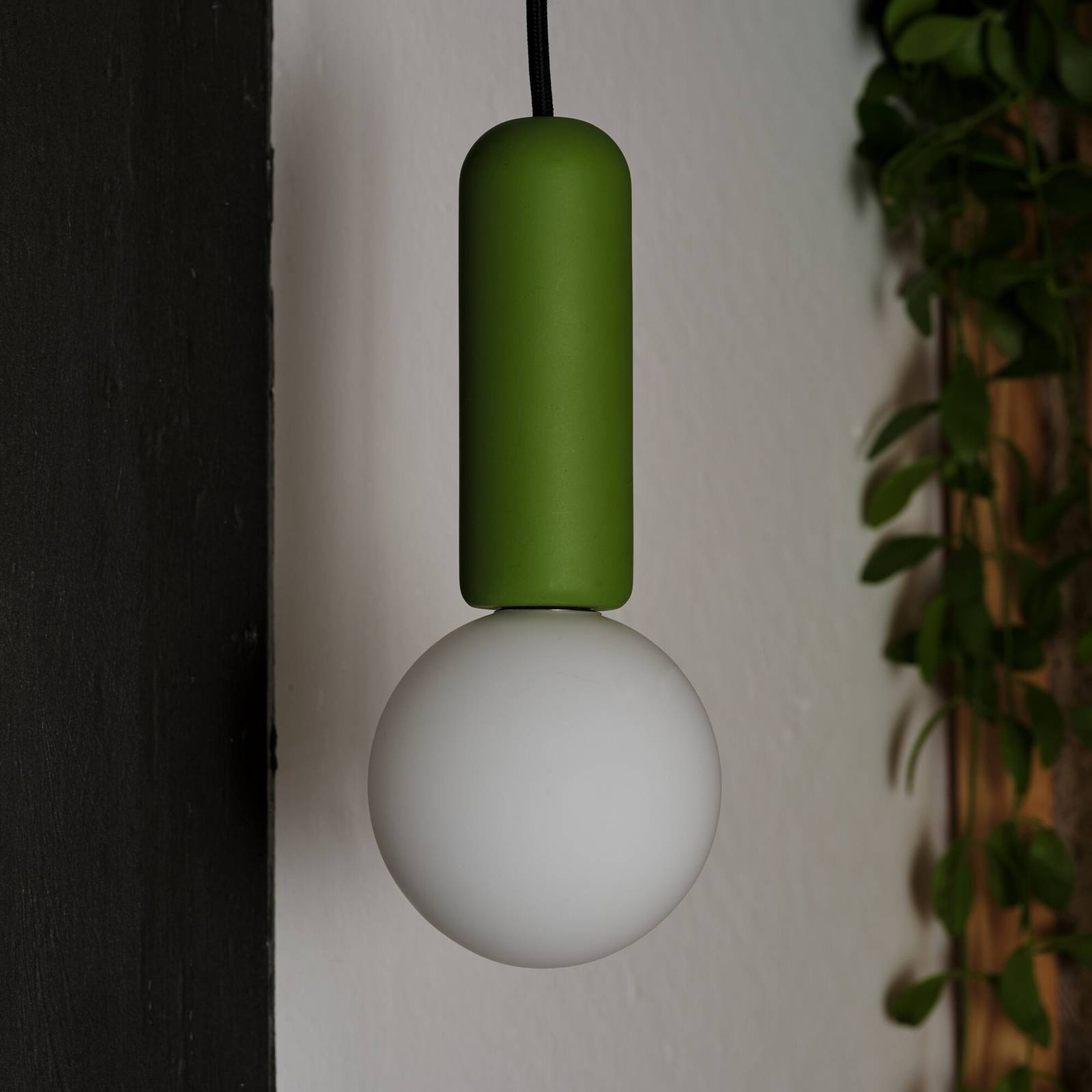 Żyrandol OSRAM Decor Concrete Mic, zielona, betonowa, G9
