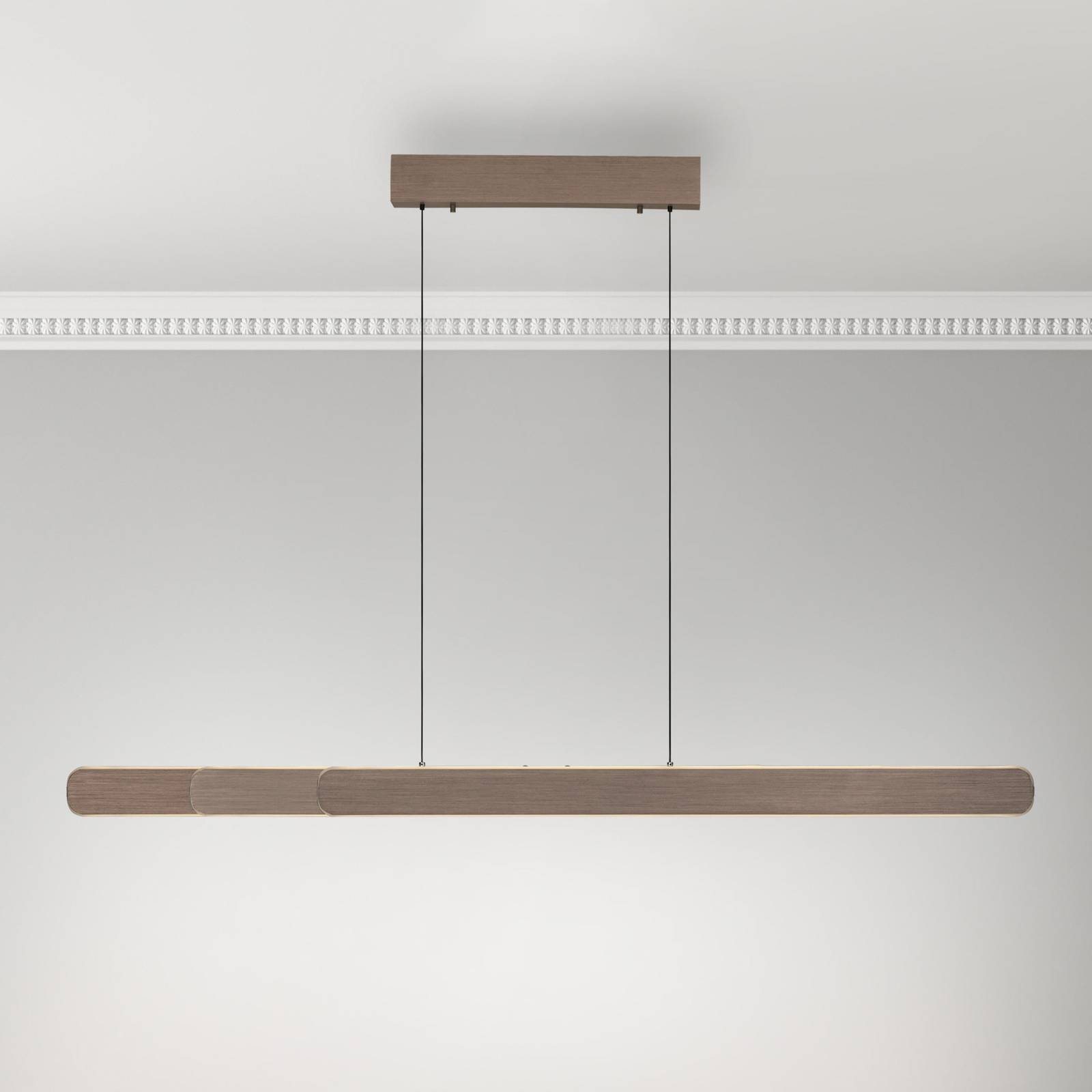 Paul Neuhaus Lampa wisząca LED Adriana brązowa długość 160 cm