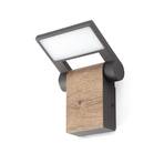 Wood LED outdoor wall light
