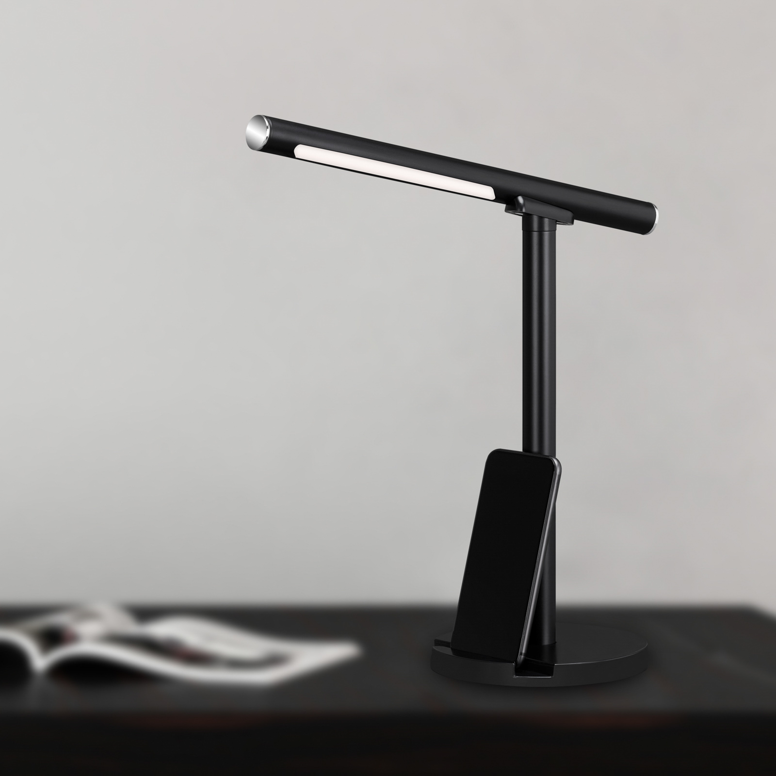 Everywhere LED table lamp, USB with battery, black