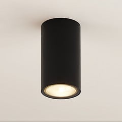 Svítidlo Arcchio Olivir, černé, kovové, Ø 6 cm, GU10, IP44