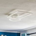 Lindby Coljana LED-Deckenlampe Rechteck/Ring weiß