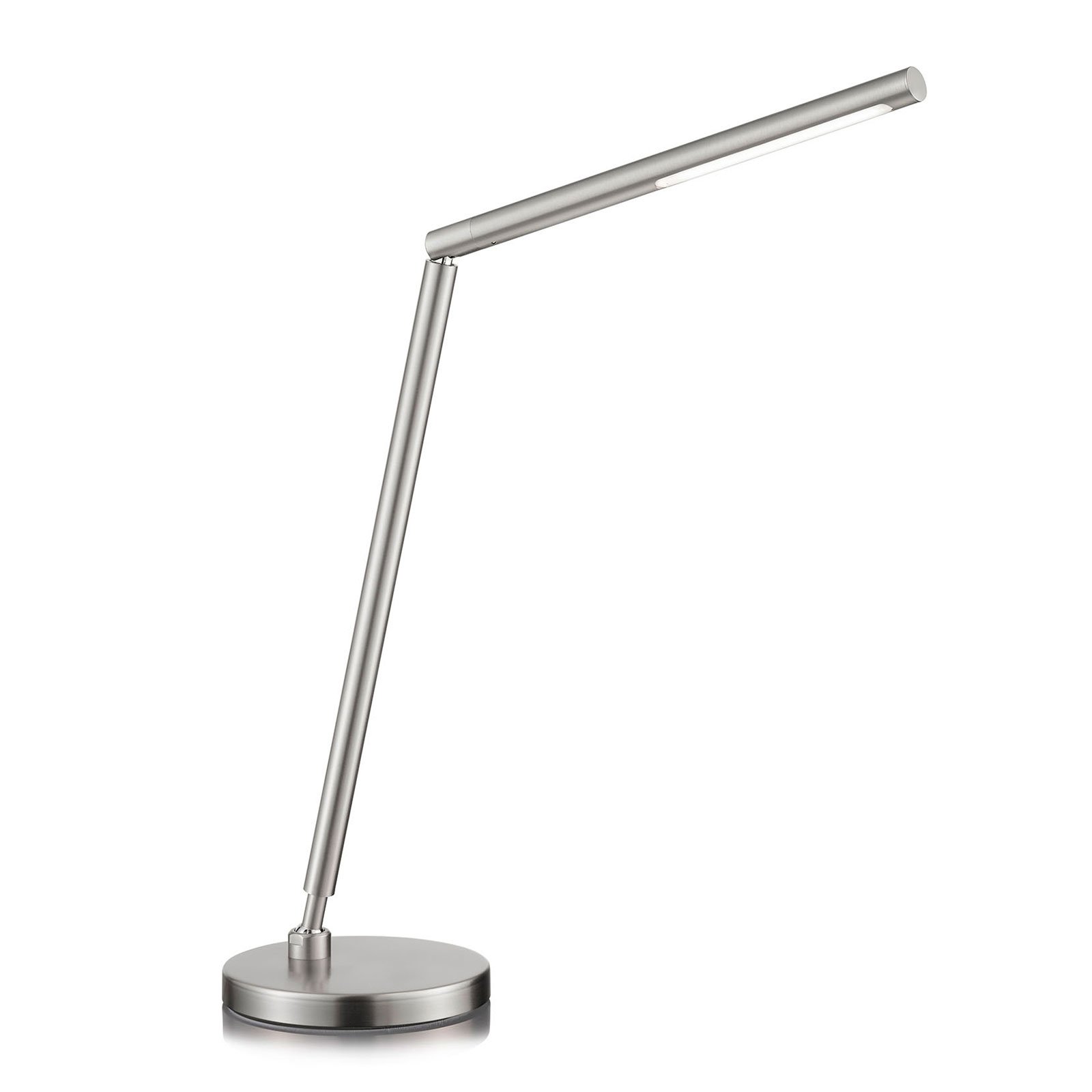LED-bordslampa Dina-T nickel matt, geststyrning