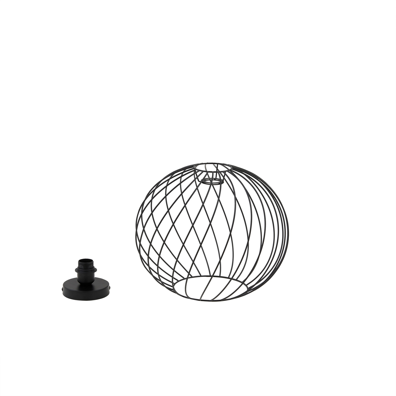 Lindby Danika ceiling light, Ø 40 cm, black, metal