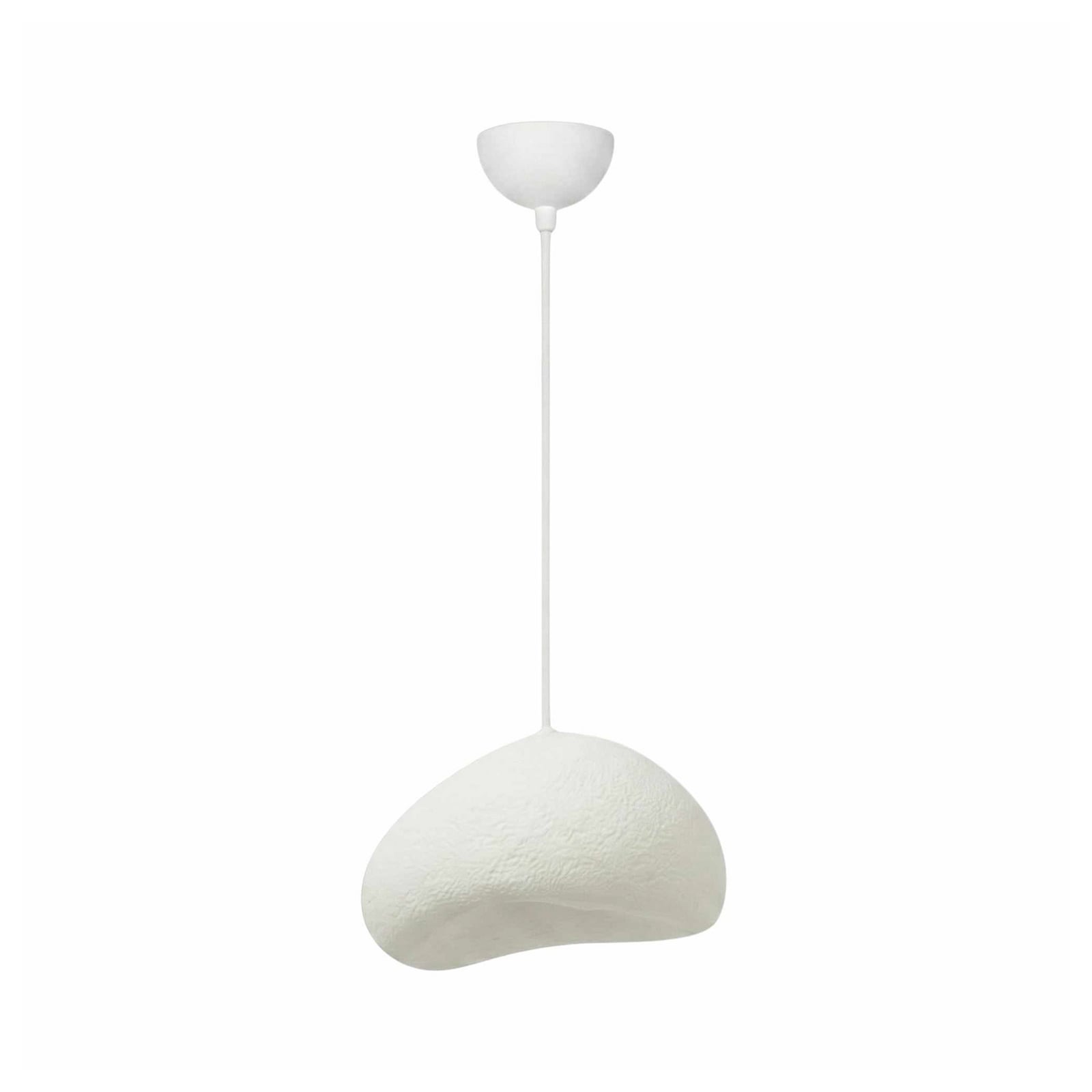 Lampada a sospensione Loval, bianca, 32 x 27 cm, fibra di vetro, E27 Lampada a sospensione Loval, bianca, 32 x 27 cm, fibra di vetro, E27