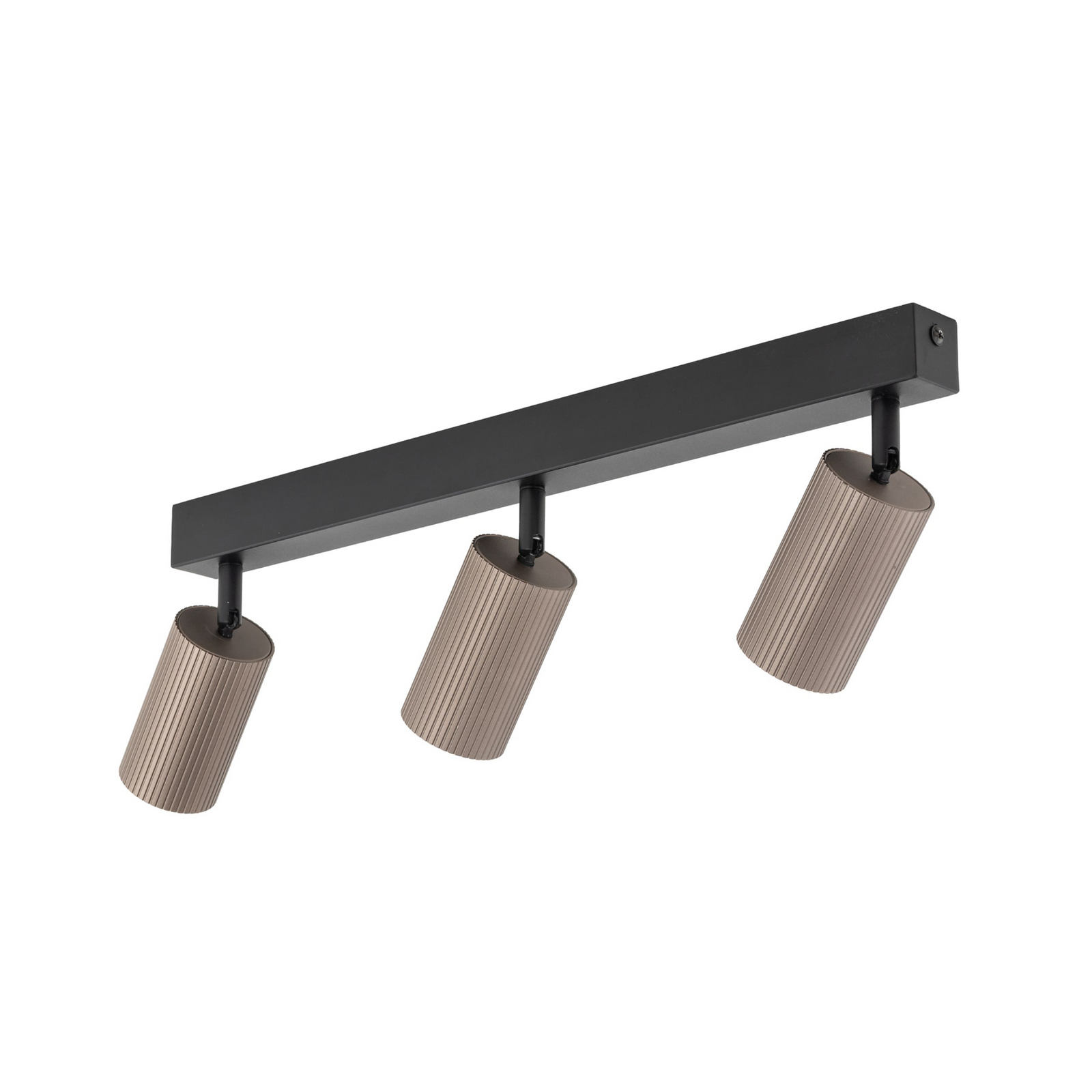 Spot pour plafond Tune, à 3 lampes, marron, métal, longueur 66 cm Spot pour plafond Tune, à 3 lampes, marron, métal, longueur 66 cm