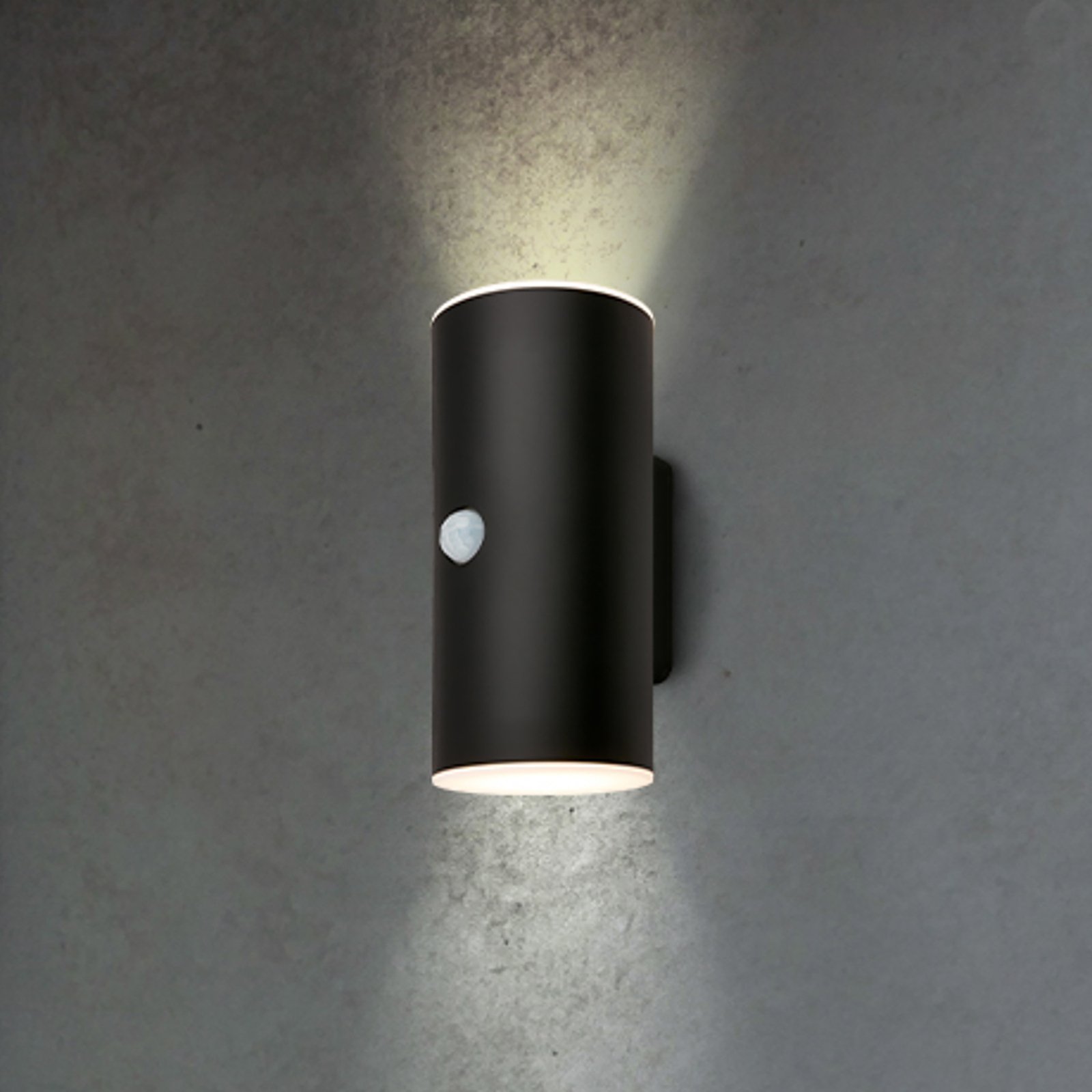 LED outdoor wall light 3787015, black, sensor, up/down