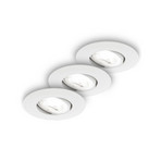 LED recessed light Kulana A, white, 4000K, Ø9cm, set of 3