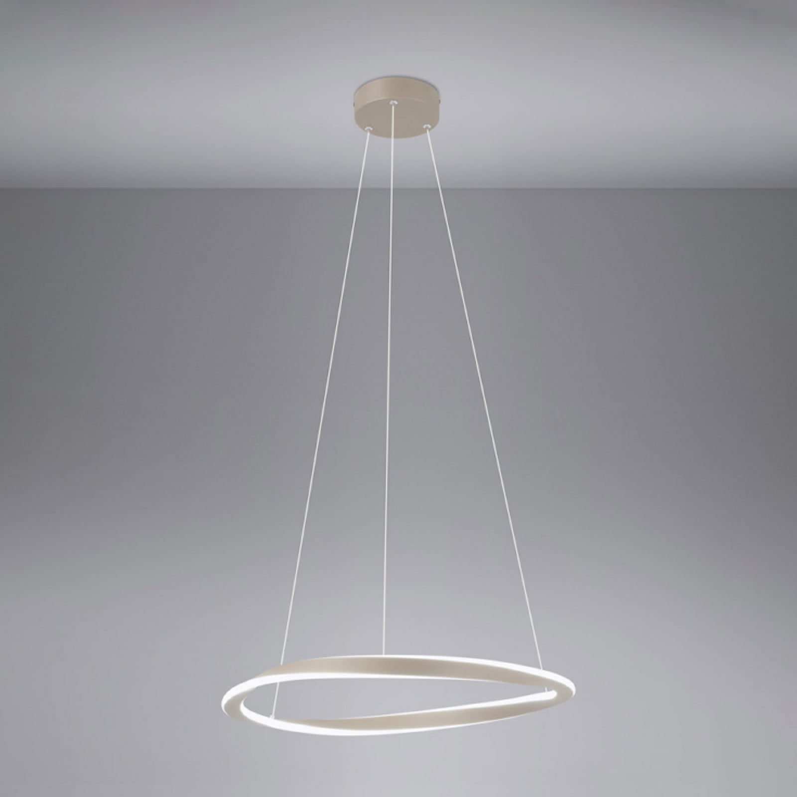 EGLO LED hanglamp CAMEROTA, beige, Ø 57 cm, afstandsbediening EGLO LED hanglamp CAMEROTA, beige, Ø 57 cm, afstandsbediening