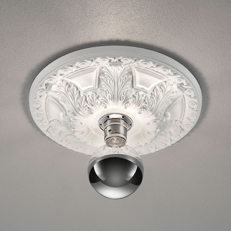 Deckenlampe Lilly, Gips, Stuckoptik Ø 55,5 cm