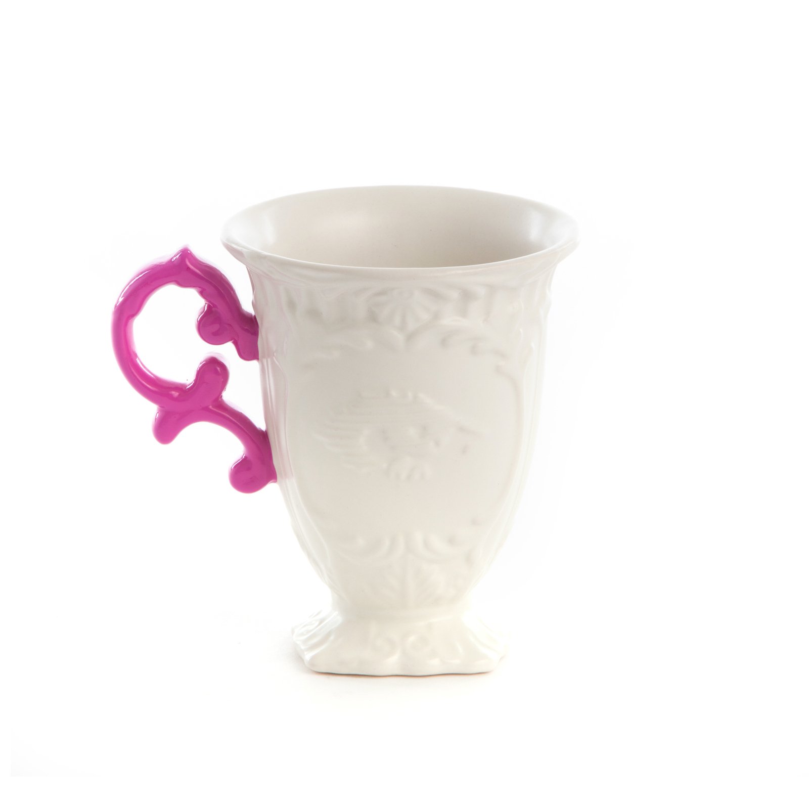 Hrnček SELETTI I-Wares, biely / ružový, 300 ml, porcelán