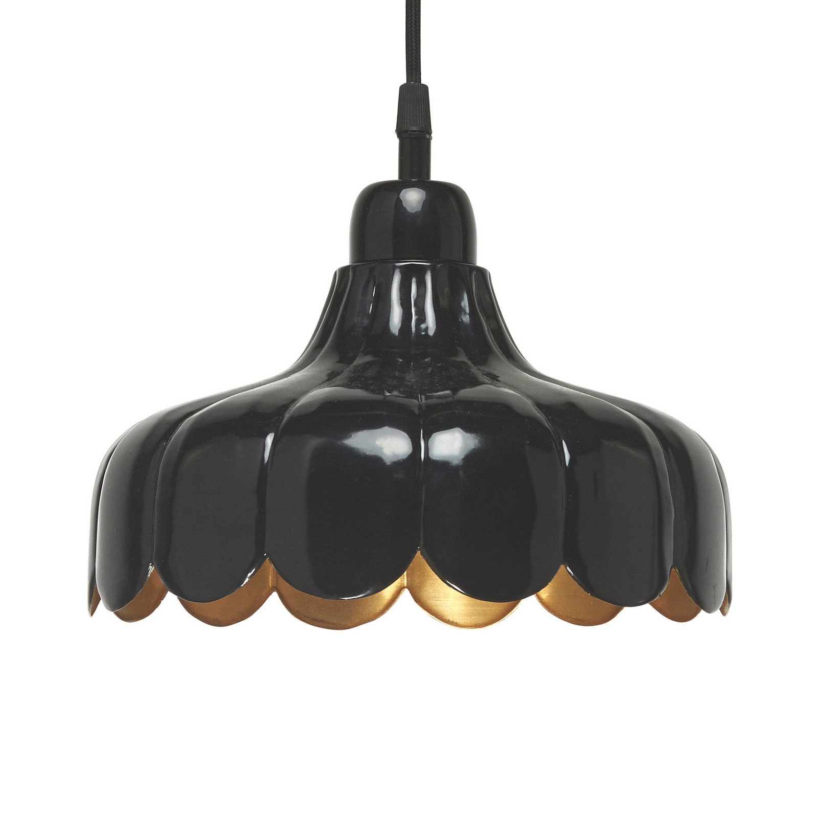 PR Home Lampă suspendată Wells Small negru/auriu Ø 24 cm priză