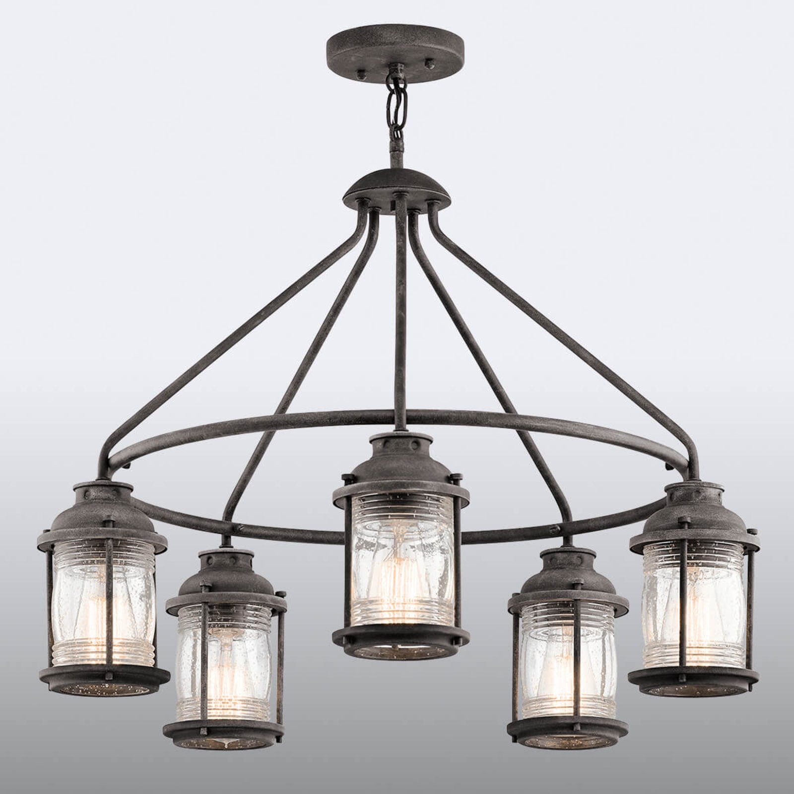 Ashland Bay hanging lamp in weathered zinc look