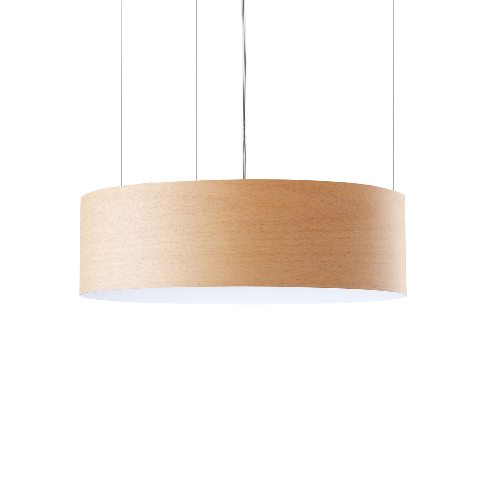 LZF LamPS Gea Slim LED hanging lamp 0-10 V dim, beech, for Living / Dining Room, wood veneer, plastic, metal, 25 W, energy efficiency: A+, H: 15 cm
