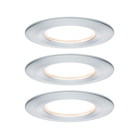 Paulmann Nova LED-downlight 3er rund rigid alu
