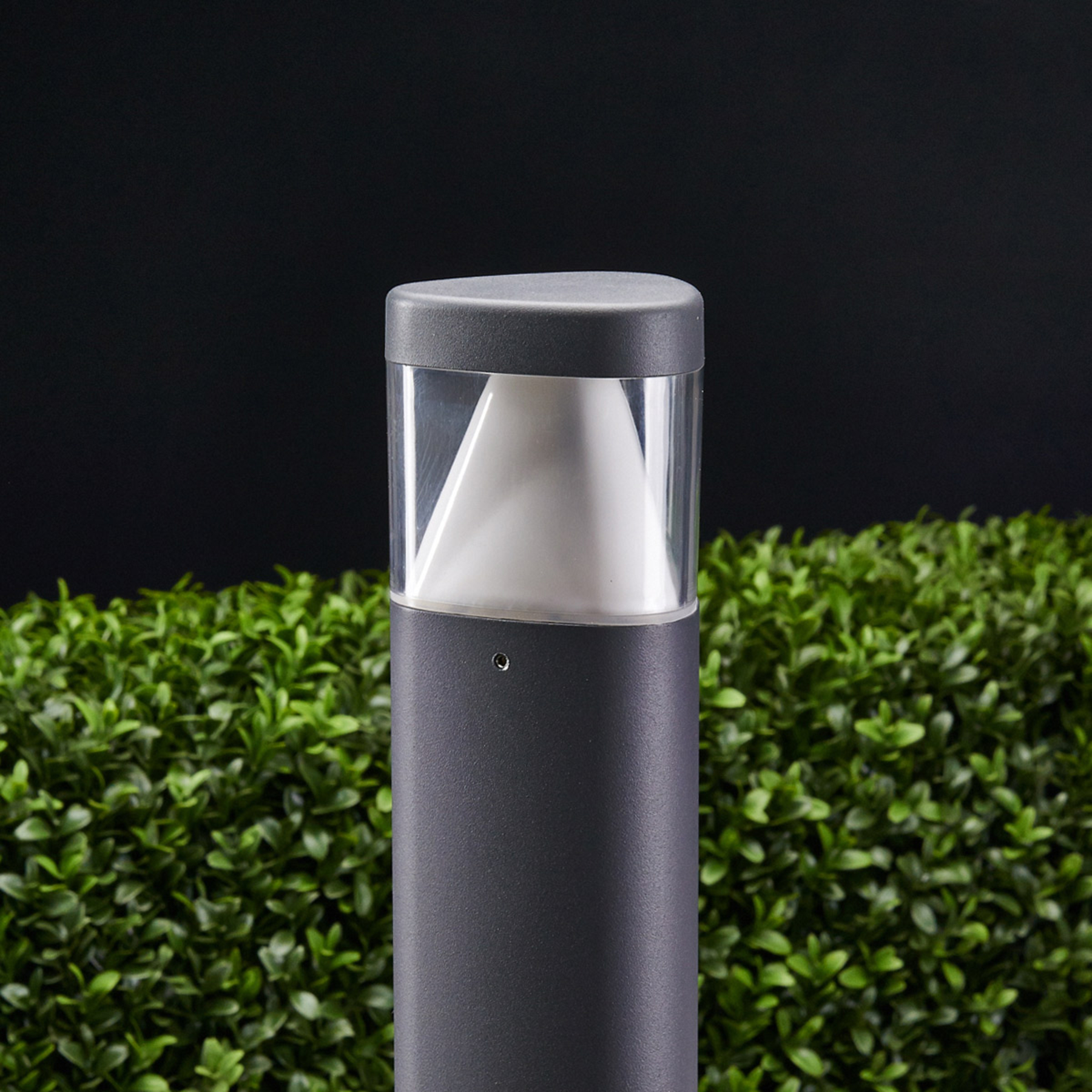 Lucande Milou LED Bollard Lamp Made of Aluminium, Aluminium, polycarbonate, 6 W, energy efficiency: A+, W: 10.4 cm, H: 80 cm