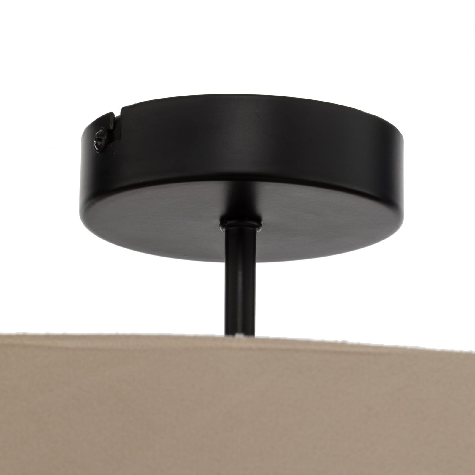 Plafonnier Lindby Jusari, crème, tissu, Ø 56 cm, E27
