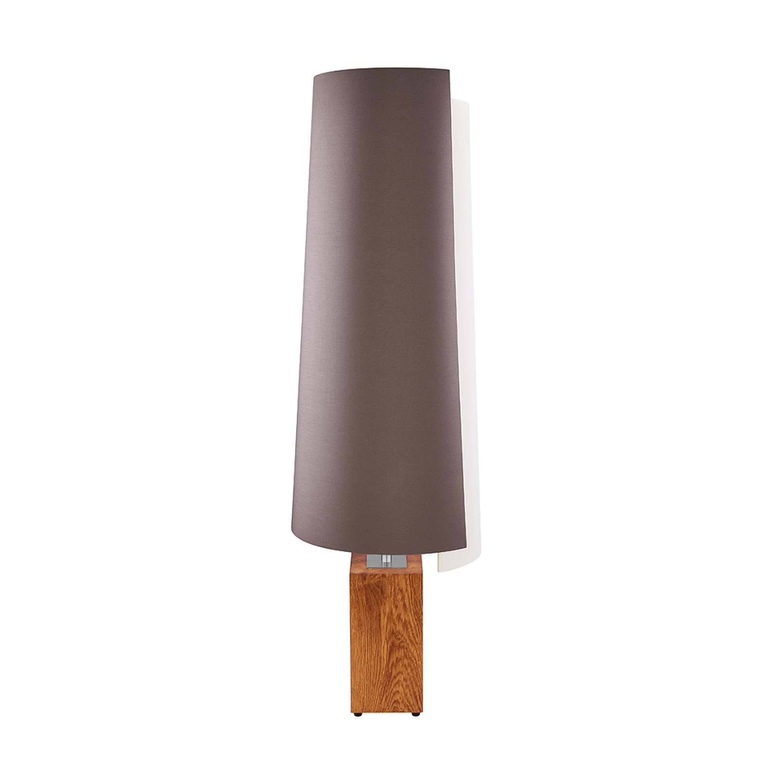 HerzBlut vloerlamp Jojo, hout, bruin/crème, 120 cm, E27