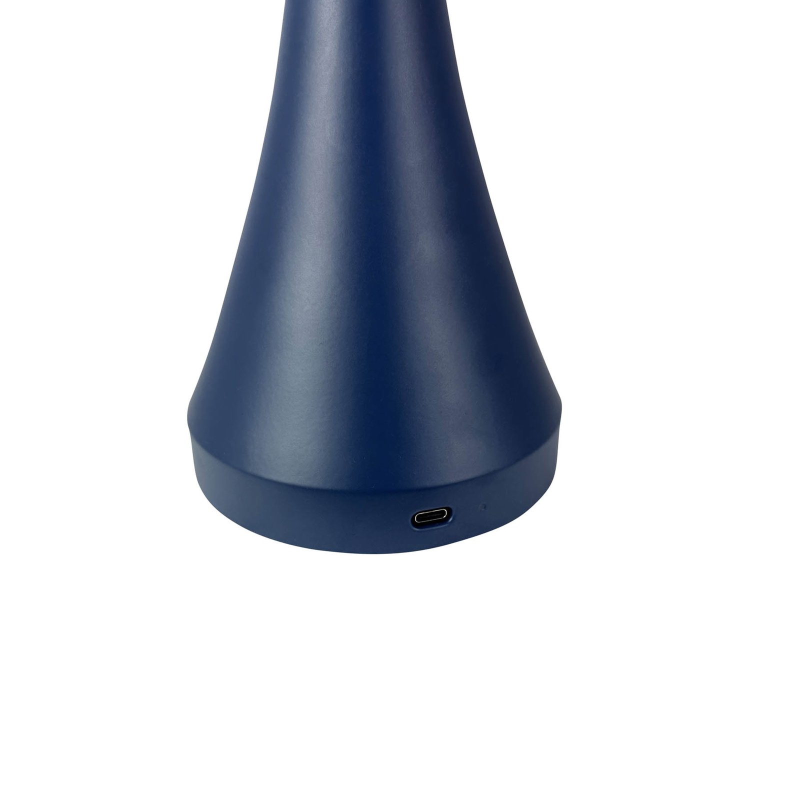 Dyberg Larsen Lampe à poser LED rechargeable Vienna, bleu, hauteur 28 cm