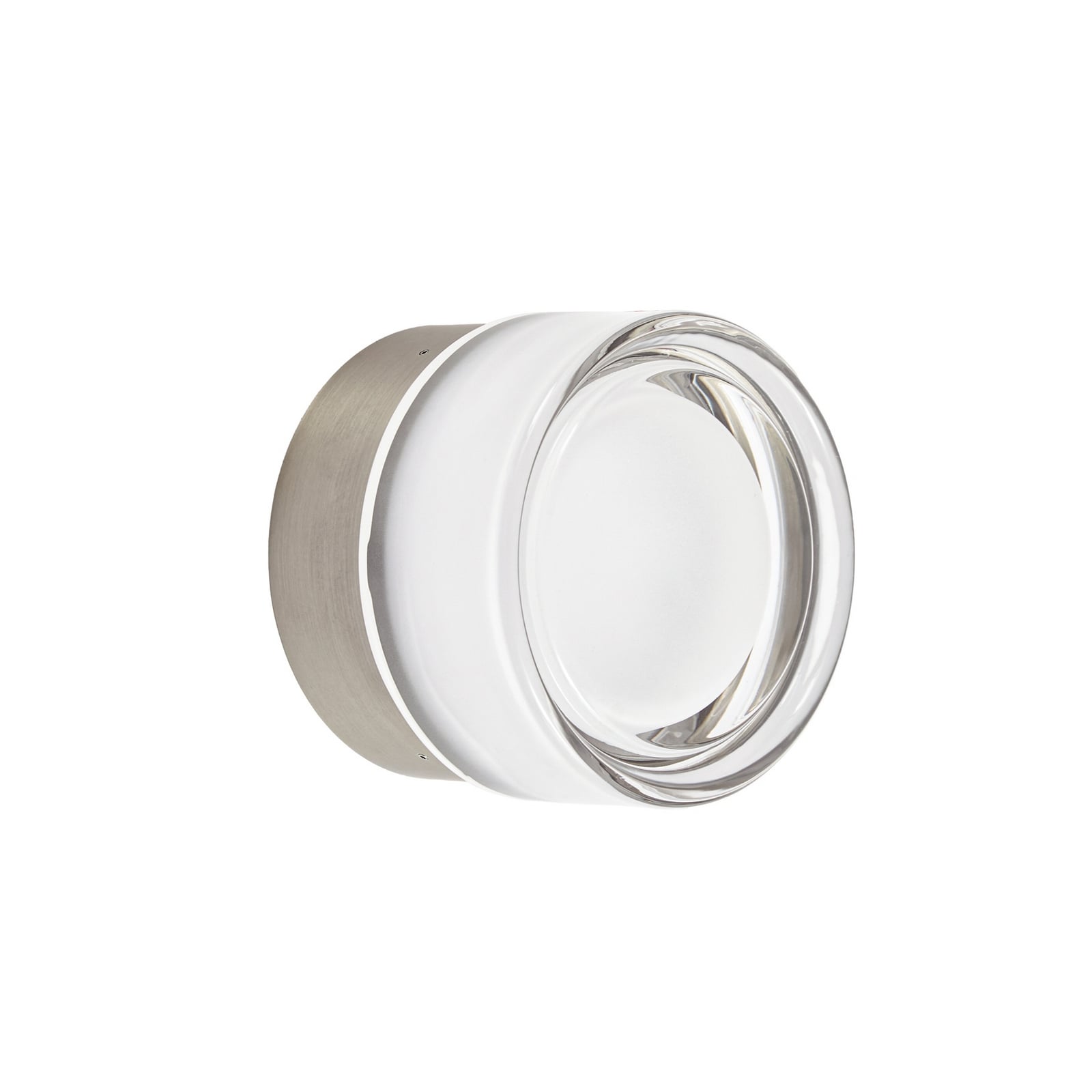 Applique a LED Somber, nichel/trasparente, 12,5 cm, IP44 - Lucande