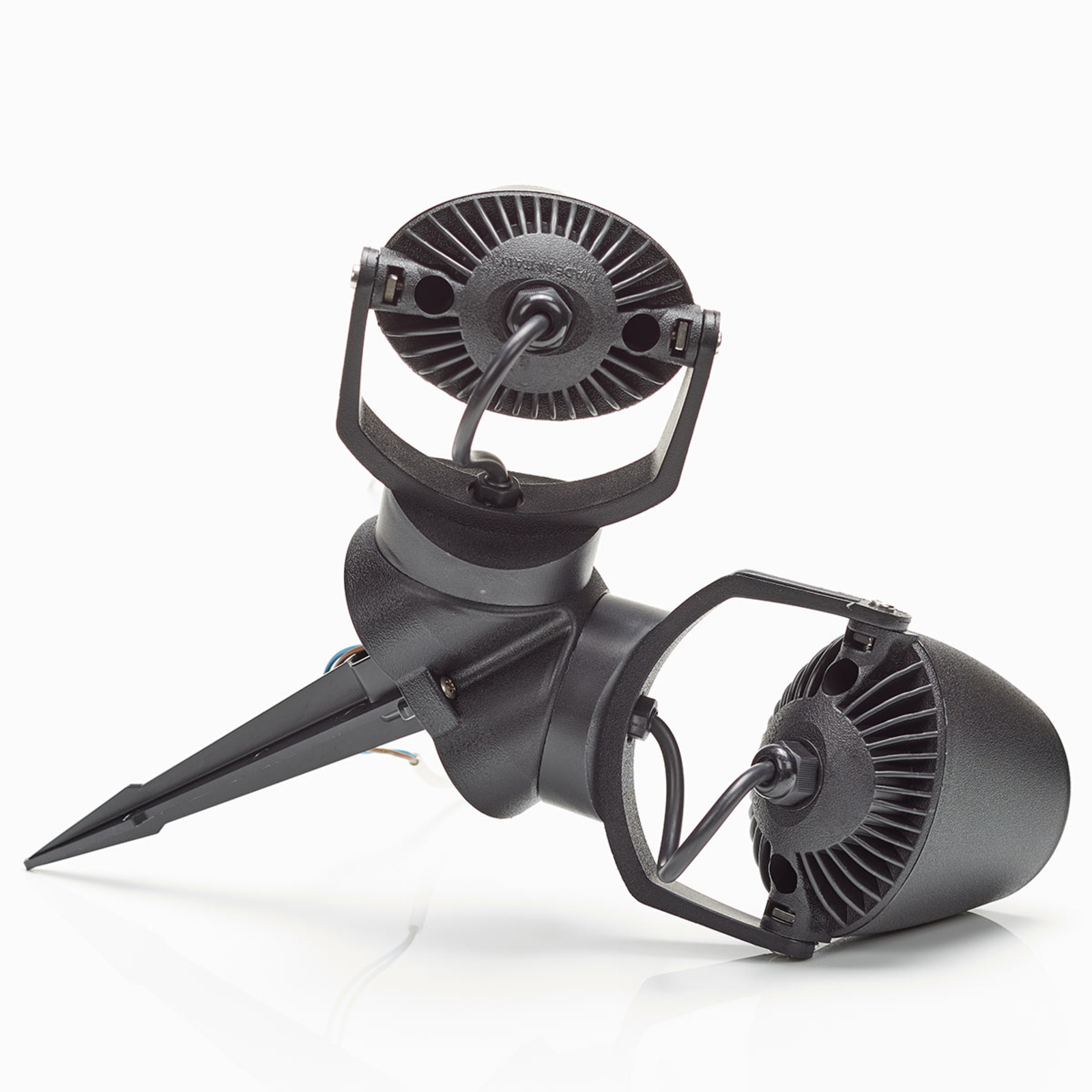 Aardspiesspot Minitommy-EL 2-lamp zwart/frosted