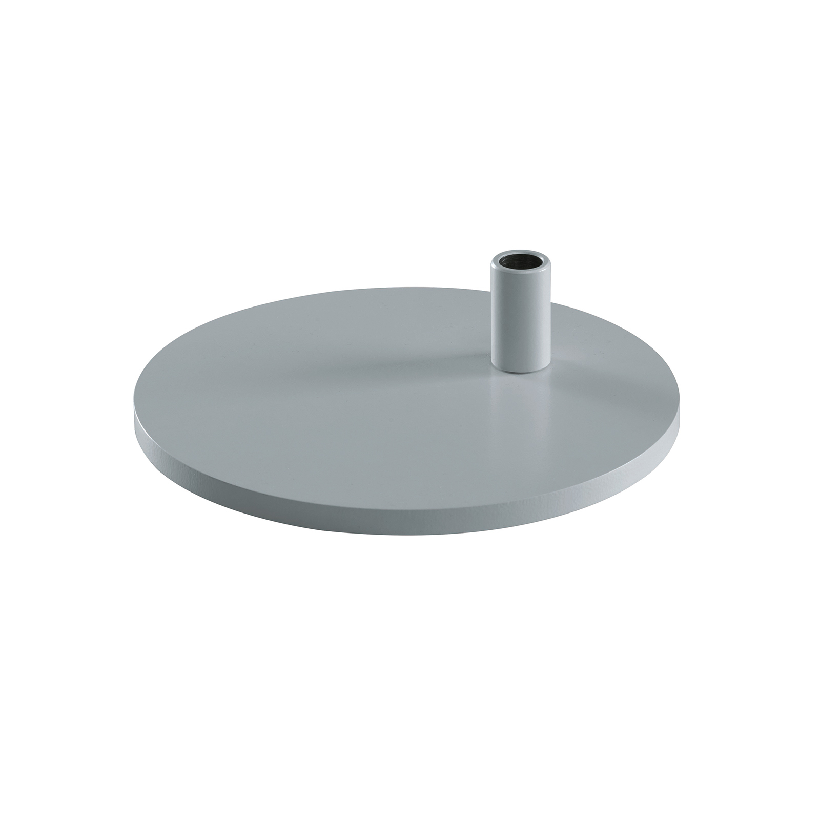 WALDMANN PARA.MI FTL base, round silver, steel, H: 1 cm