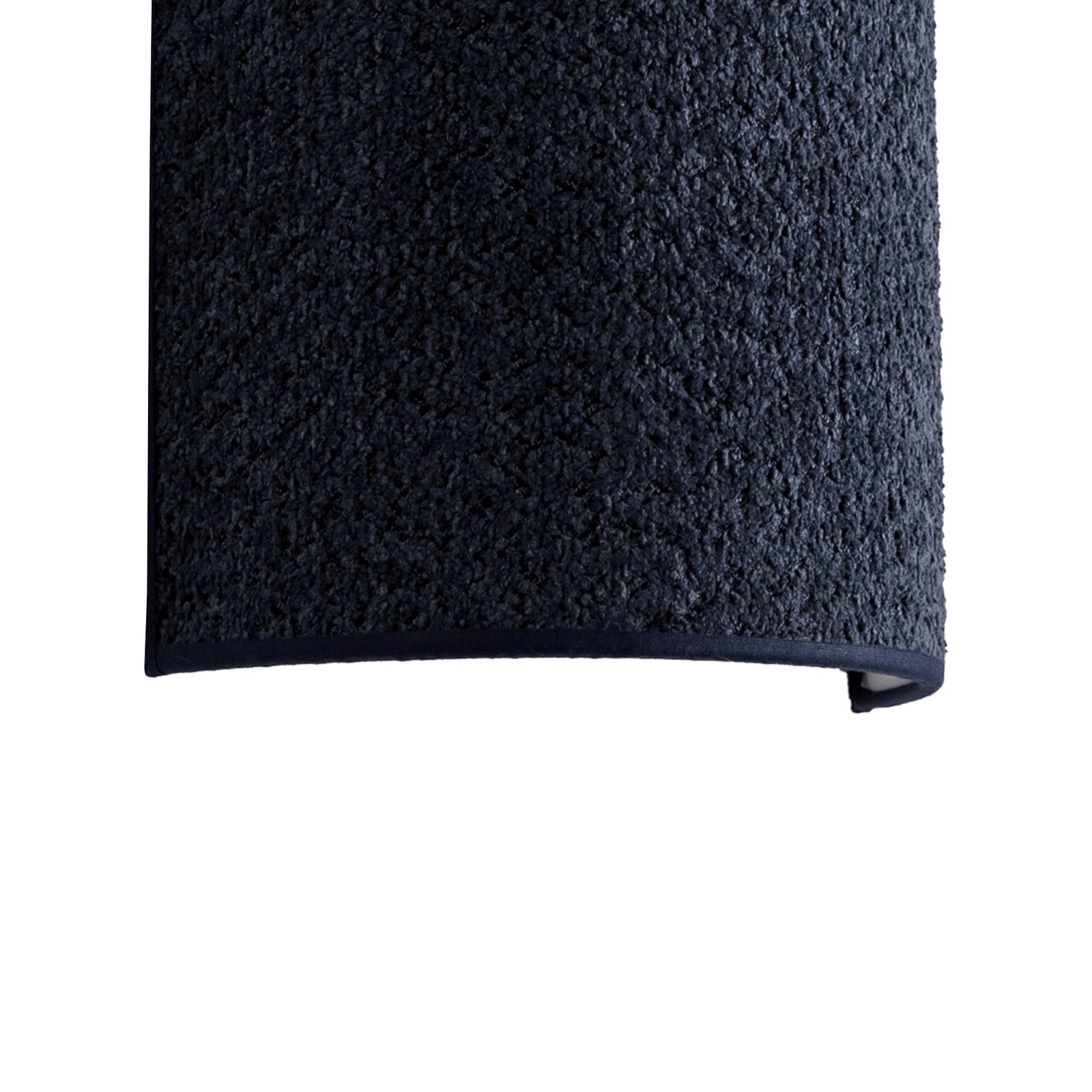 Bouclé wall light made of fabric, dark blue