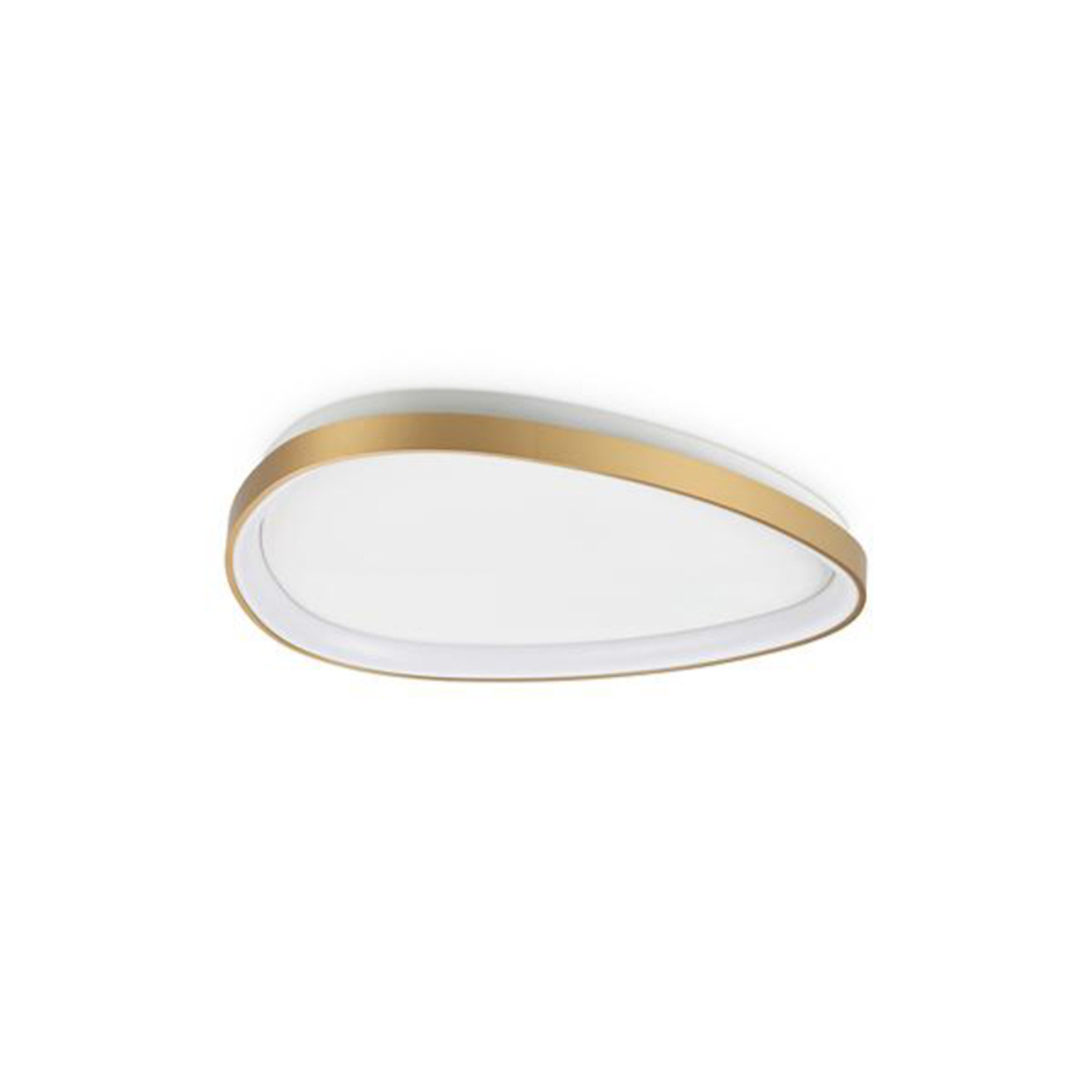 Ideal Lux Gemini LED ceiling lamp, brass-coloured, 61 cm on/off