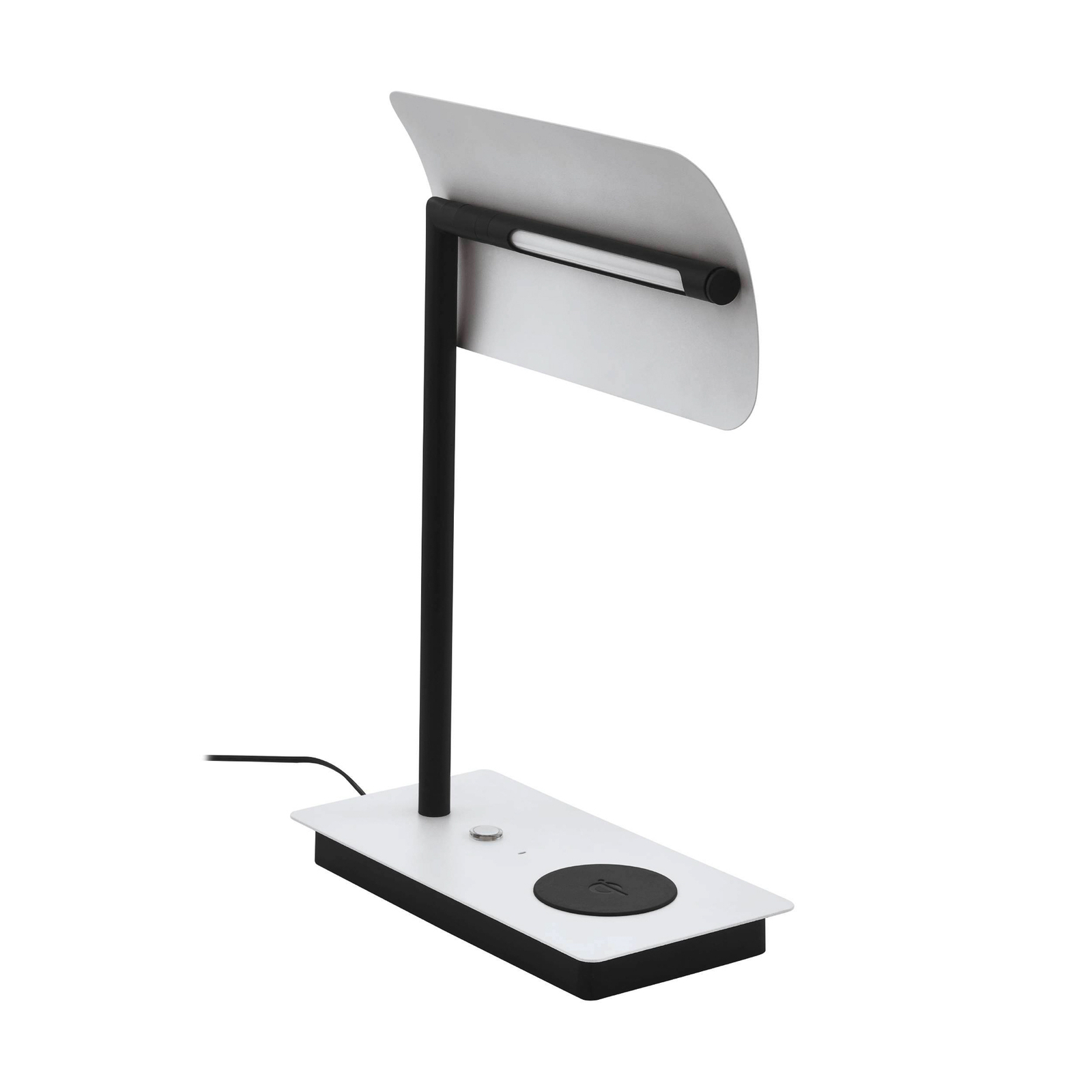 Lámpara de mesa LED Arenaza, atenuable, QI, blanco