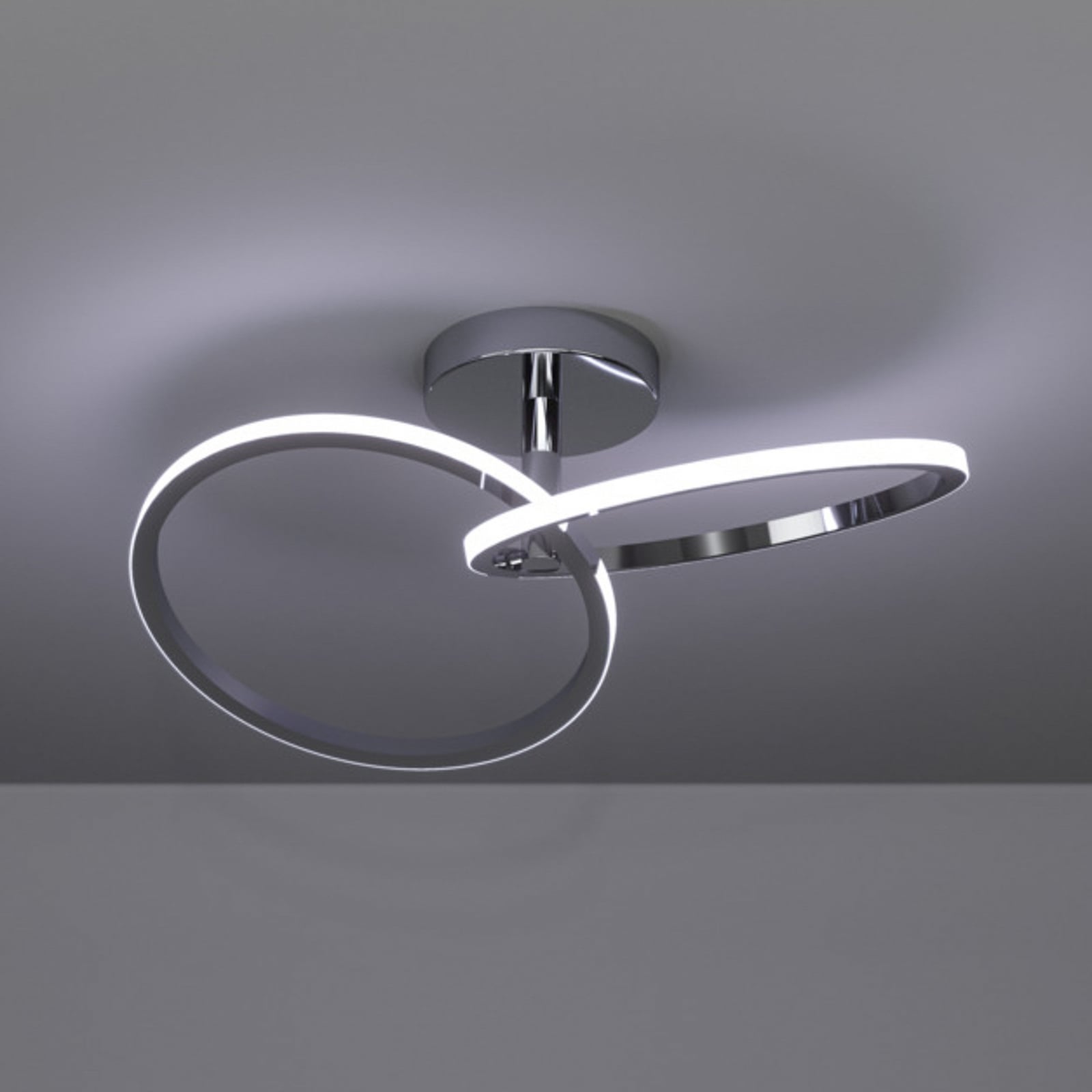 EGLO CONGIUNTI LED ceiling lamp, chrome-coloured, 47 x 28 cm, CCT