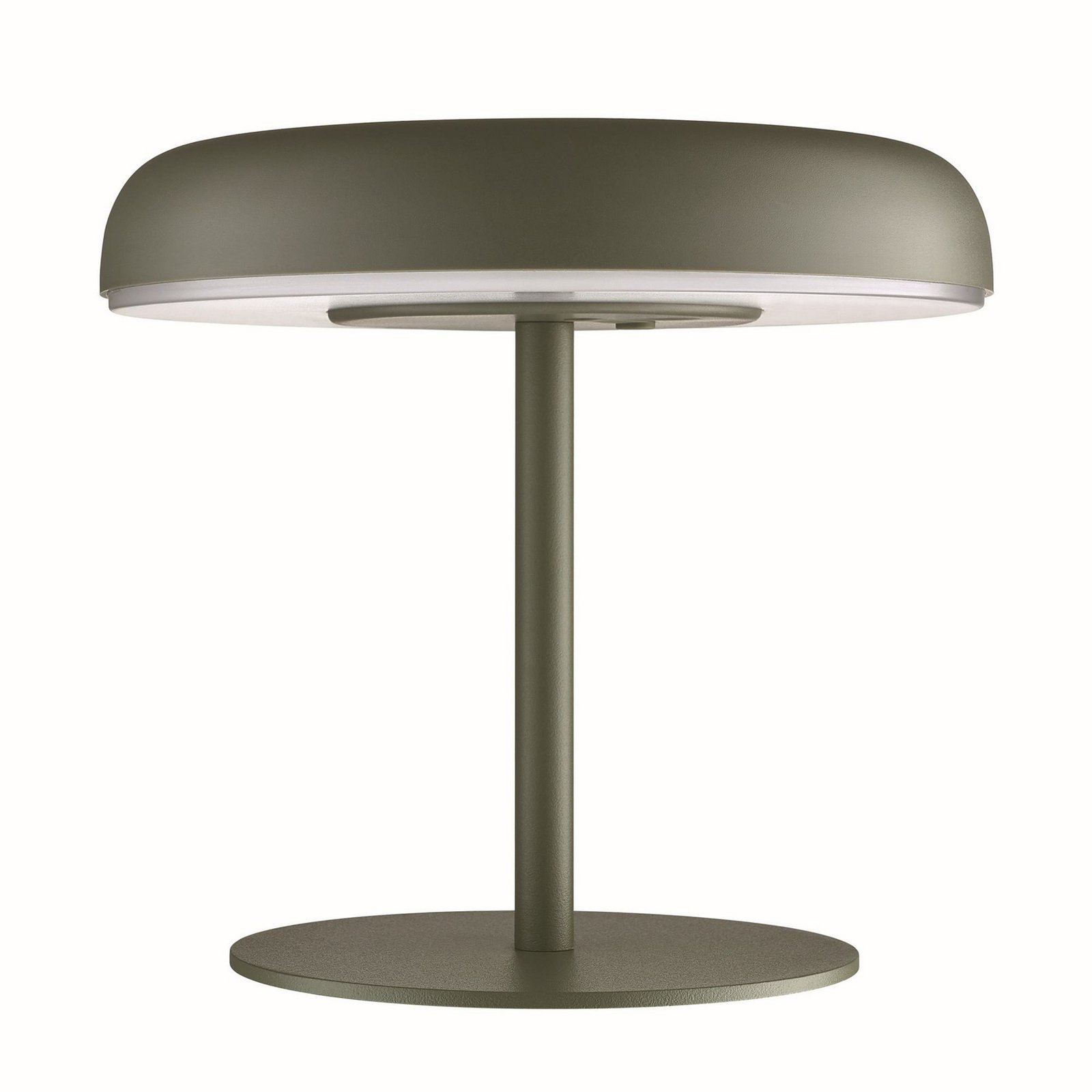 LED solar battery table lamp Elmer, green, metal, IP44