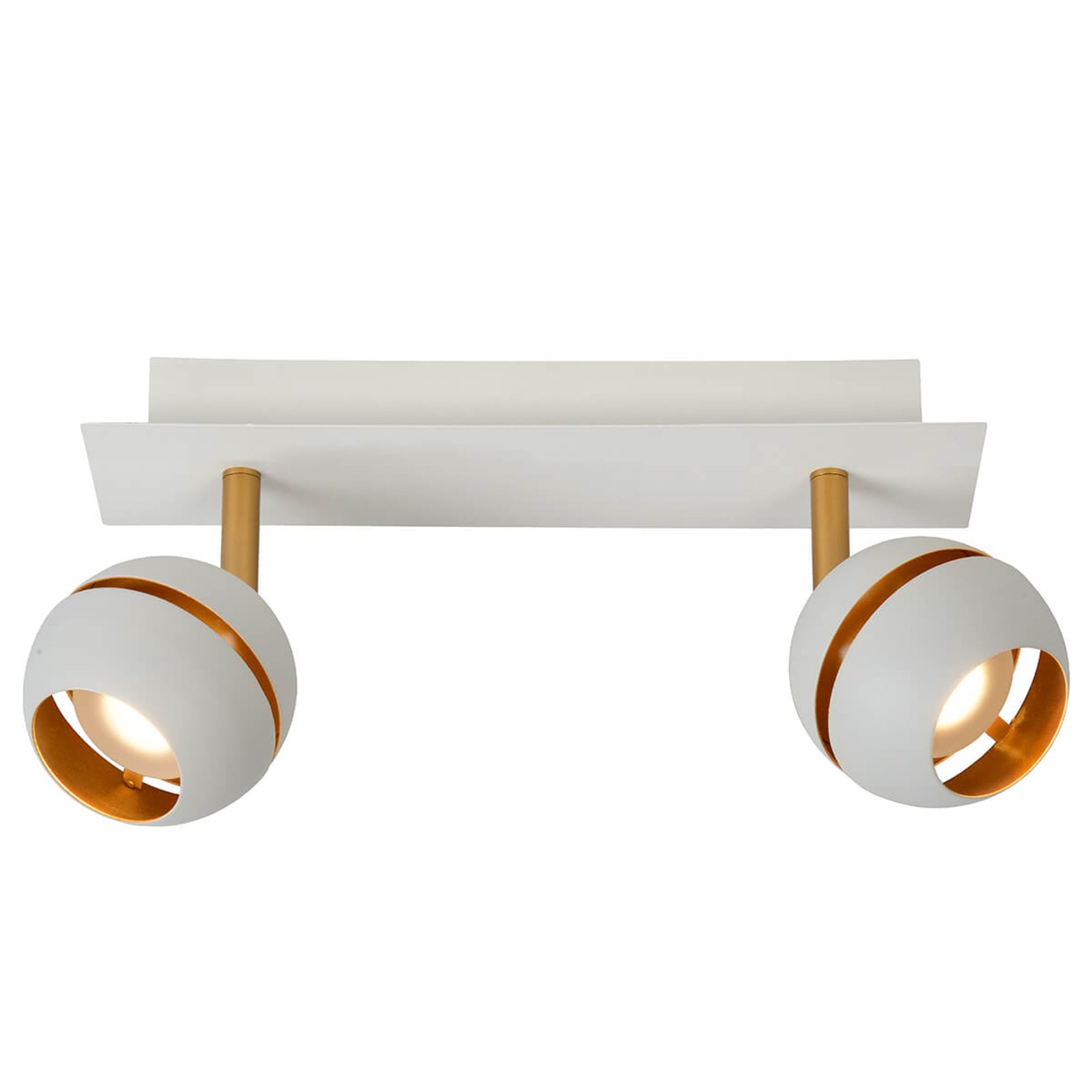 Lucide Adjustable LED ceiling lamp Binari, two-bulb, for Living / Dining Room, metal, 4.5 W, energy efficiency: A+, L: 26 cm, W: 7 cm, H: 15 cm