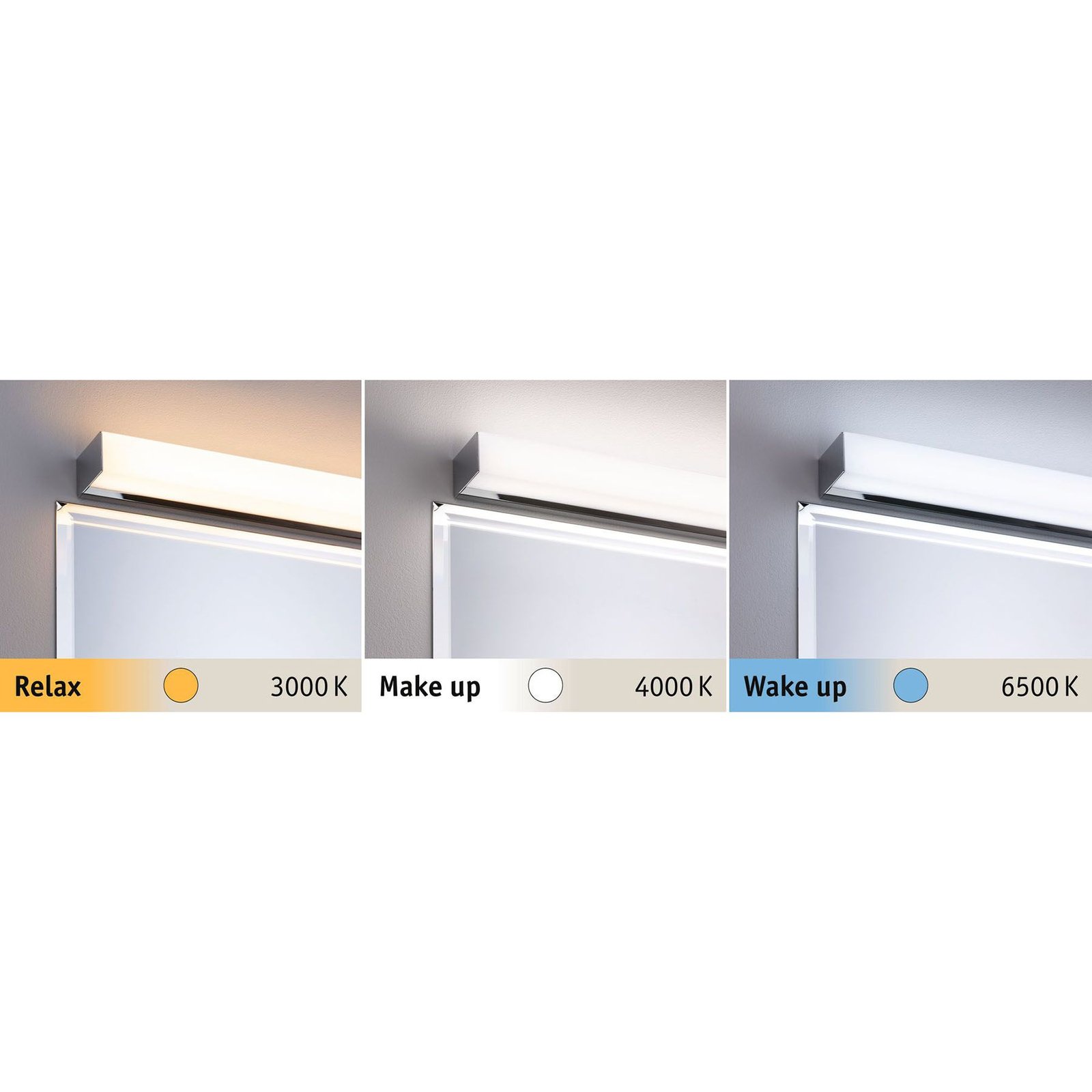 Tova LED Wandleuchte TW 8,7W IP44 Dim. Chrom/Weiß - Paulmann