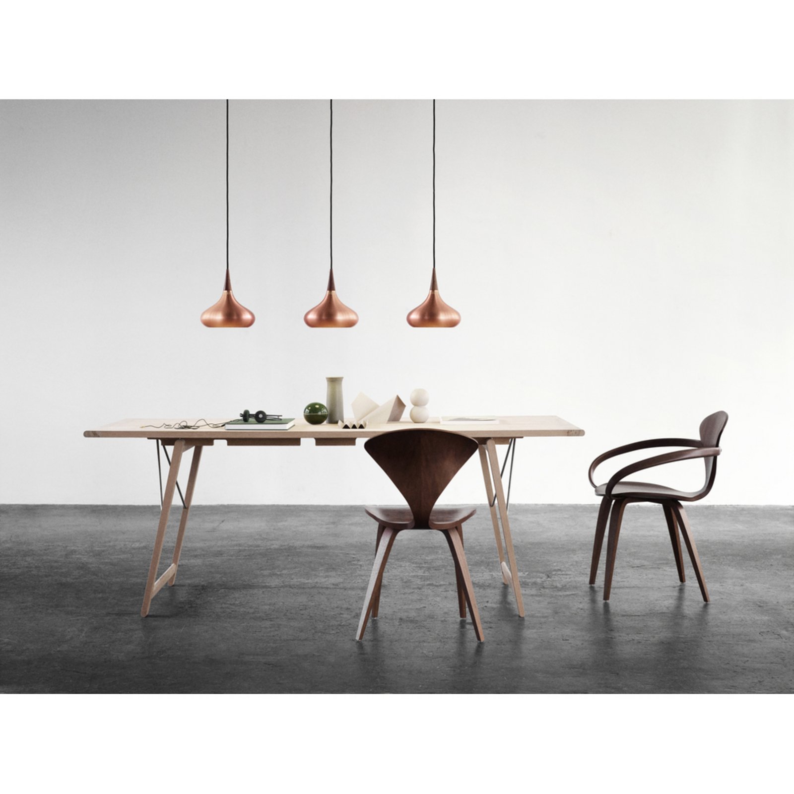 Orient P2 Závěsné Světlo Matte Alu/Oak - Fritz Hansen