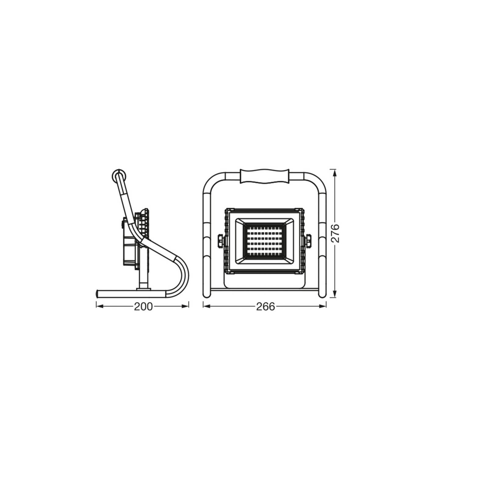 Lampa robocza LED OSRAM na akumulator, 20 W, pomarańczowa, IP44, 4000 K