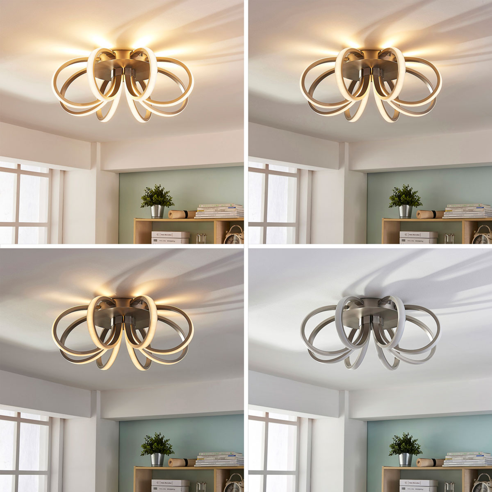 Blütenförmig anmutende LED-Deckenleuchte Vada kaufen | Lampenwelt.ch