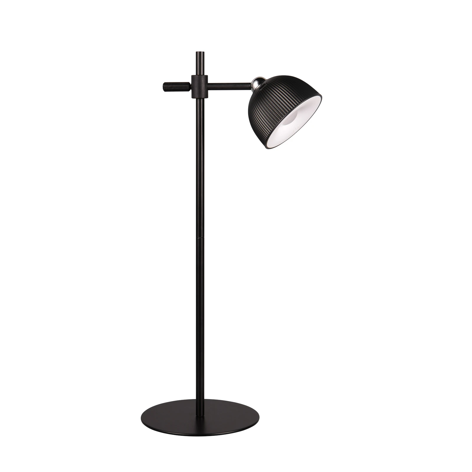 Maxima LED-ladattava pöytävalaisin, musta, korkeus 41 cm, muovia