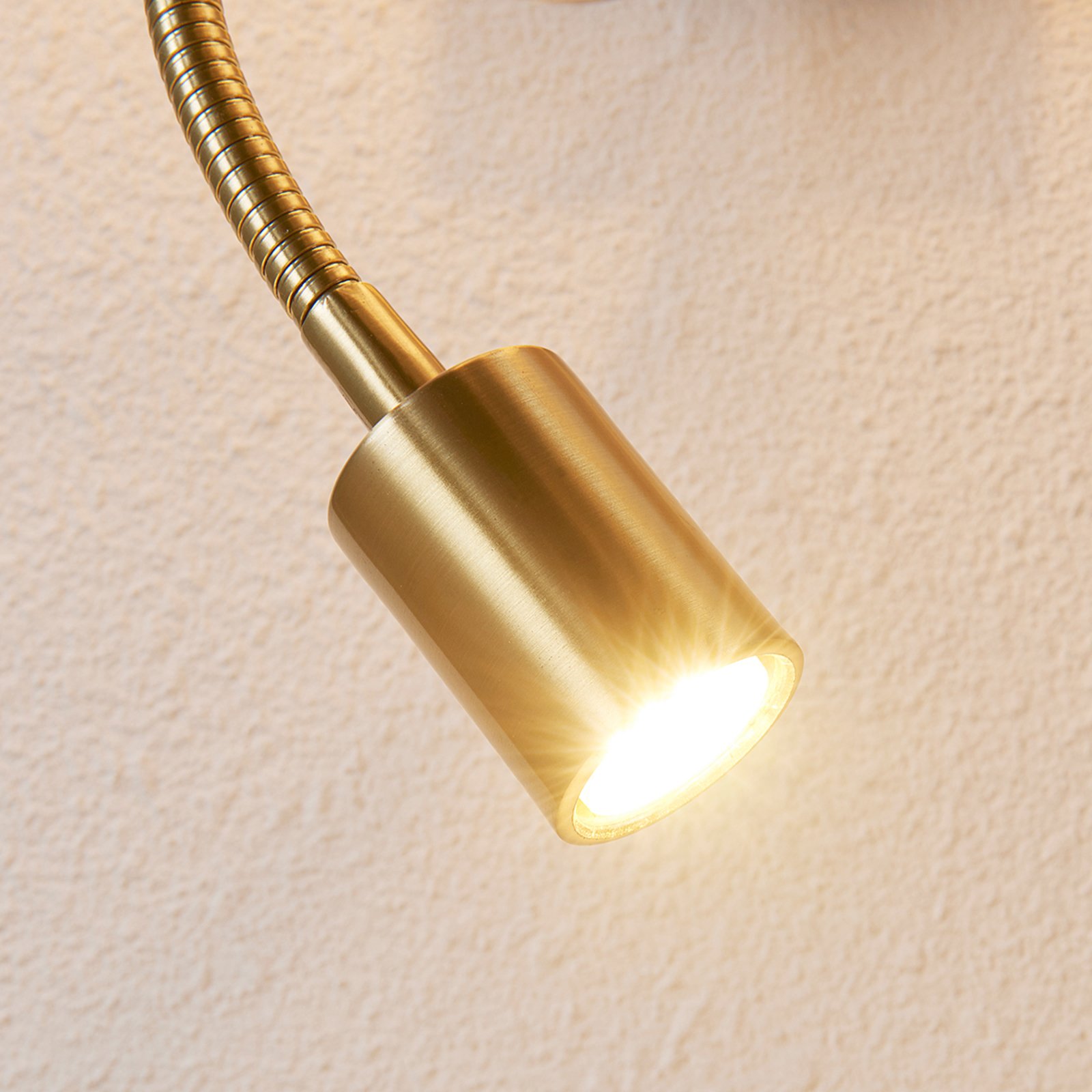 Florens Vägglampa White/Brass - Lindby
