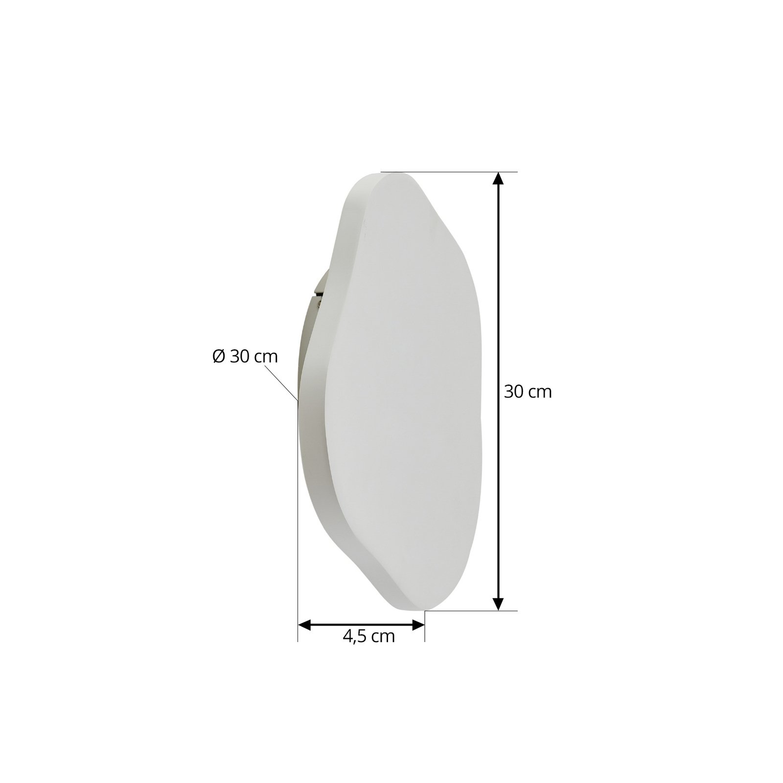 Kinkiet LED Nielson 30 x 30 cm biały gips - Lindby
