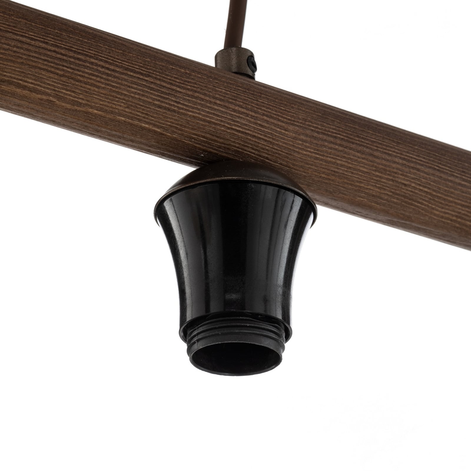 Suspension Salvia, marron/cognac, verre, longueur 95 cm, E14