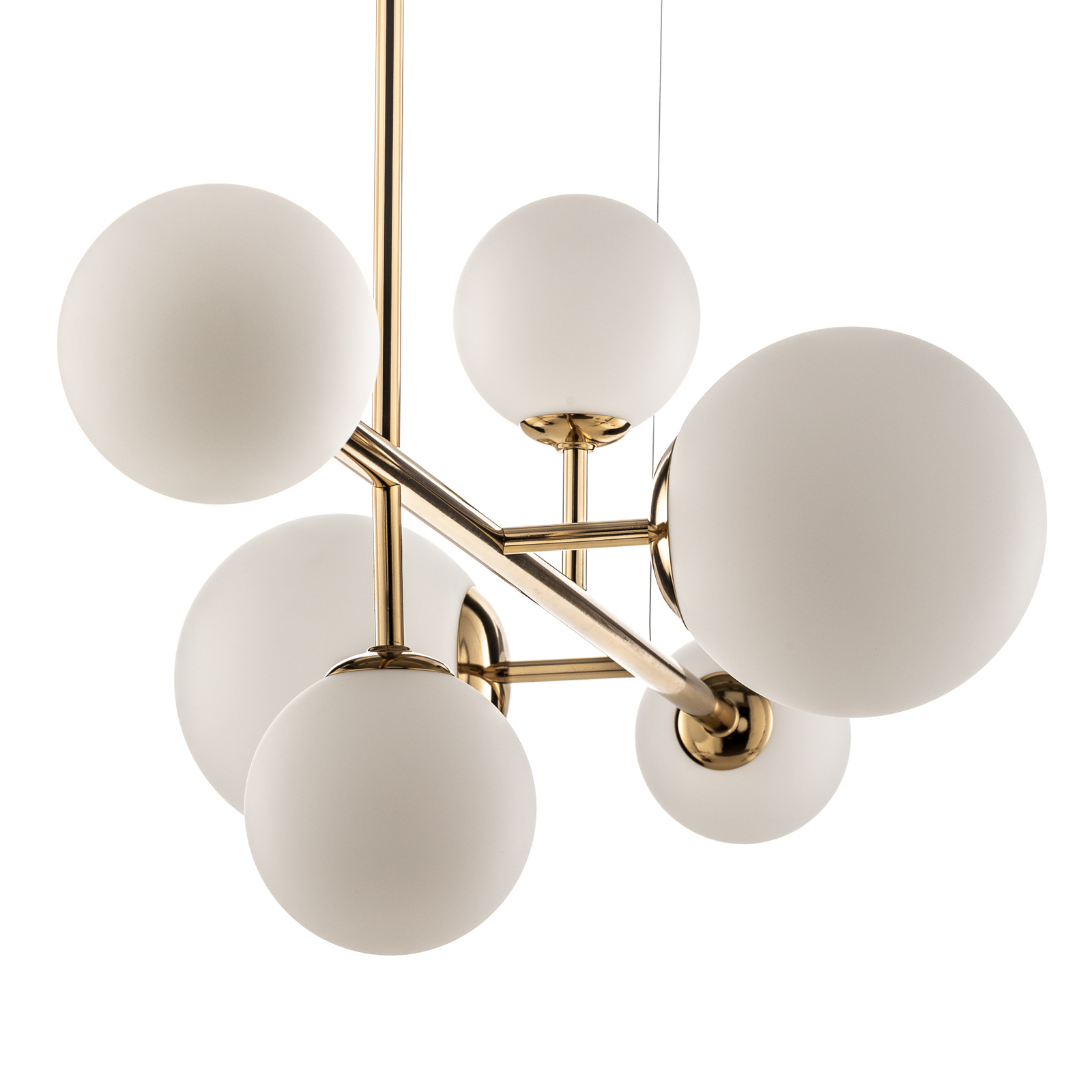 Hanglamp Dione, 6-lamps, goud