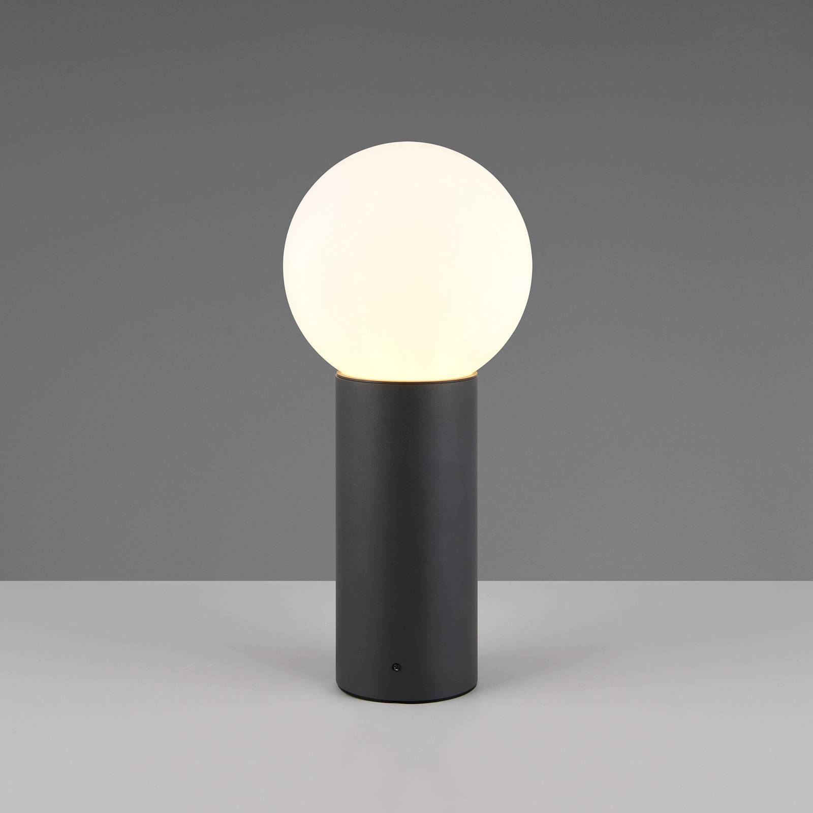 Trio Lighting Lampe pour socle Mures, anthracite, hauteur 40 cm, métal