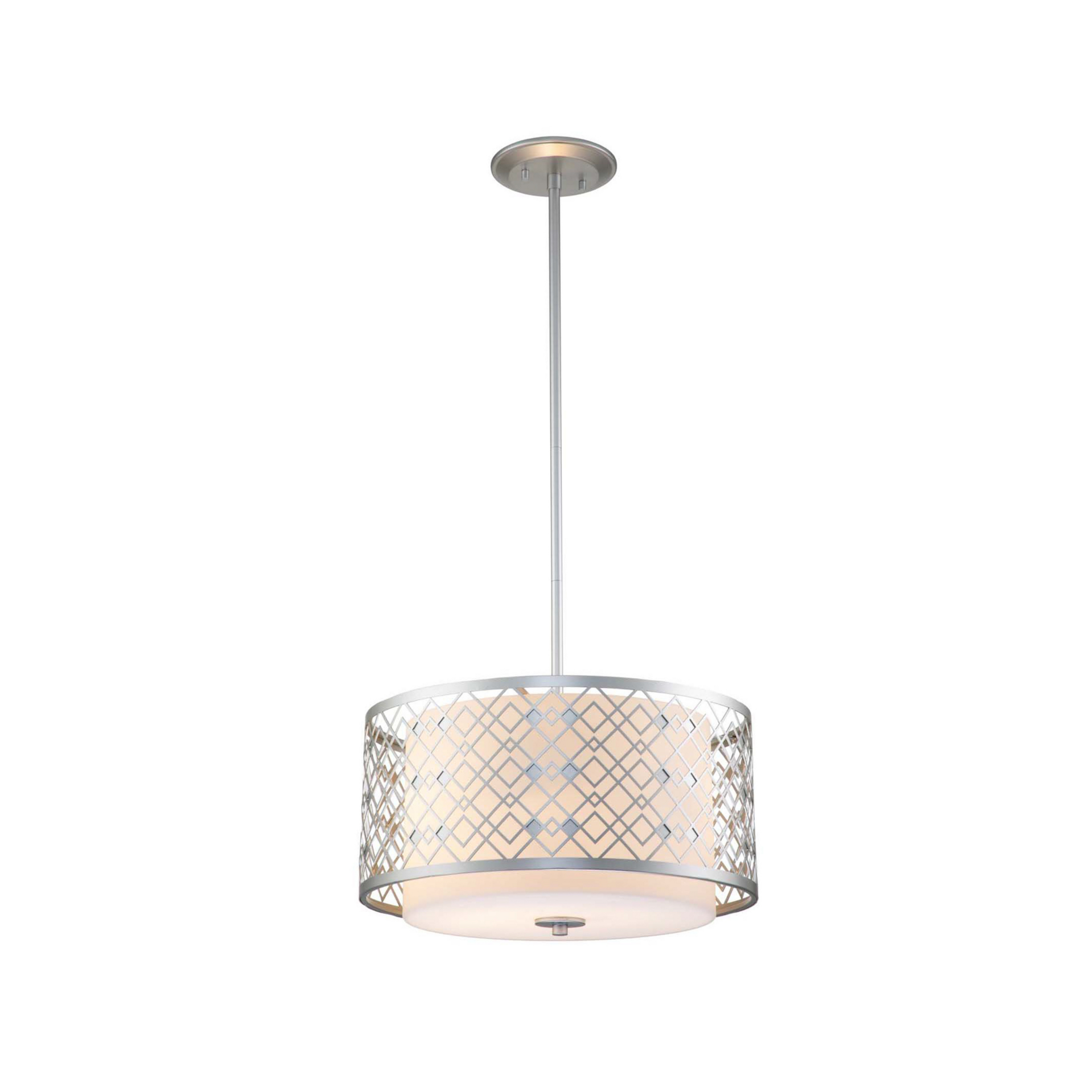 Lampa wisząca Ziggy Medium, Ø 40 cm, srebrna