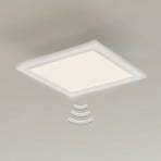 LED plafondlamp Piatto, sensor, 29,5 x 29,5 cm