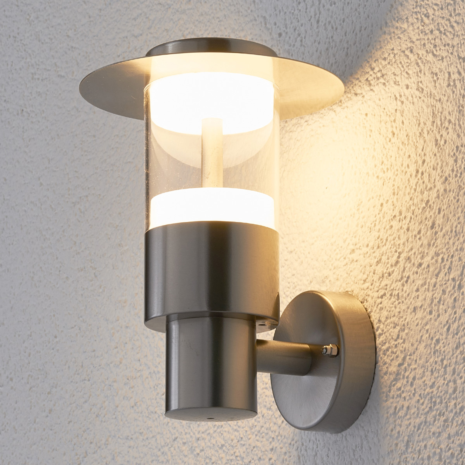 Utevägglampa Anouk i rostfritt stål med LED