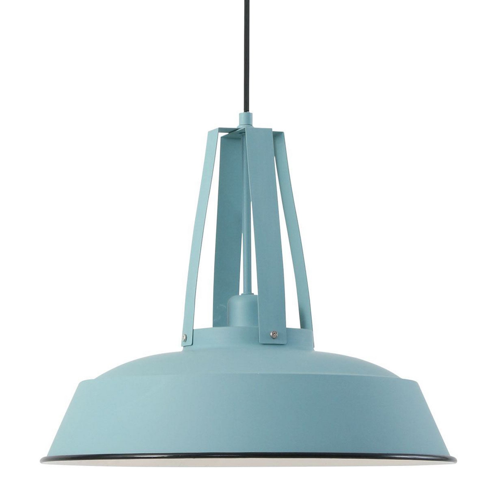 Eden pendant light, light blue, metal, E27 socket