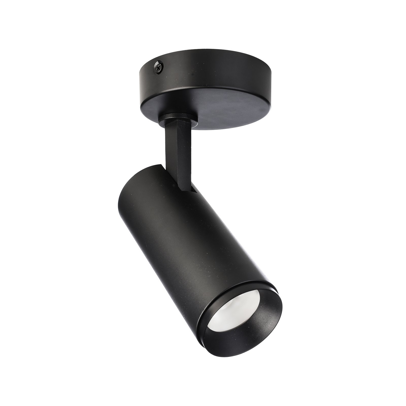 LED griestu prožektors Lucea 6, melns, alumīnijs, 2700 K