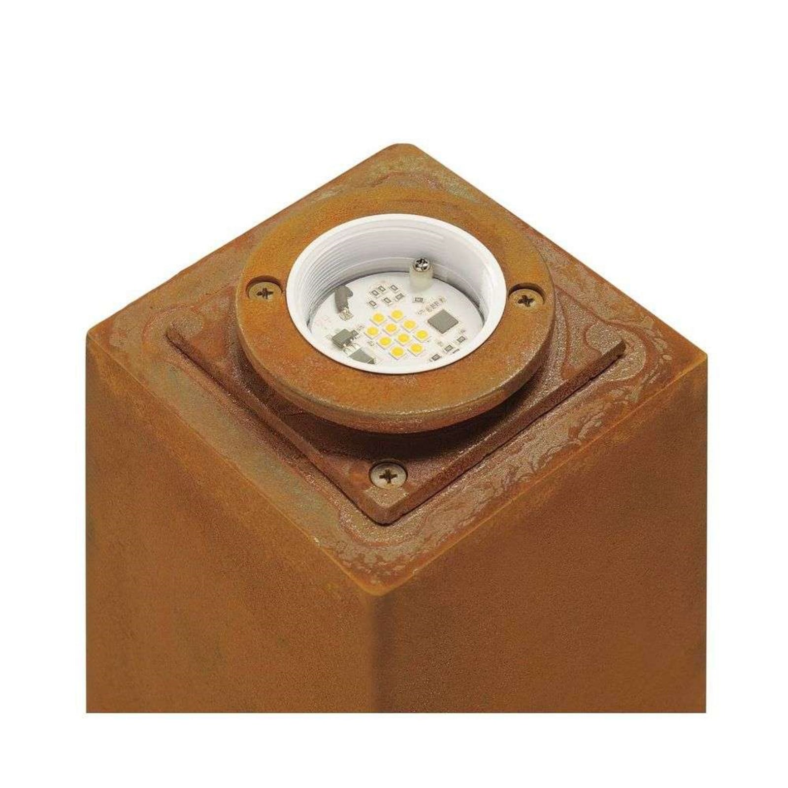 Rusty Square 40 Gartenleuchte LED Rusted Steel SLV - Terrasse - Metall