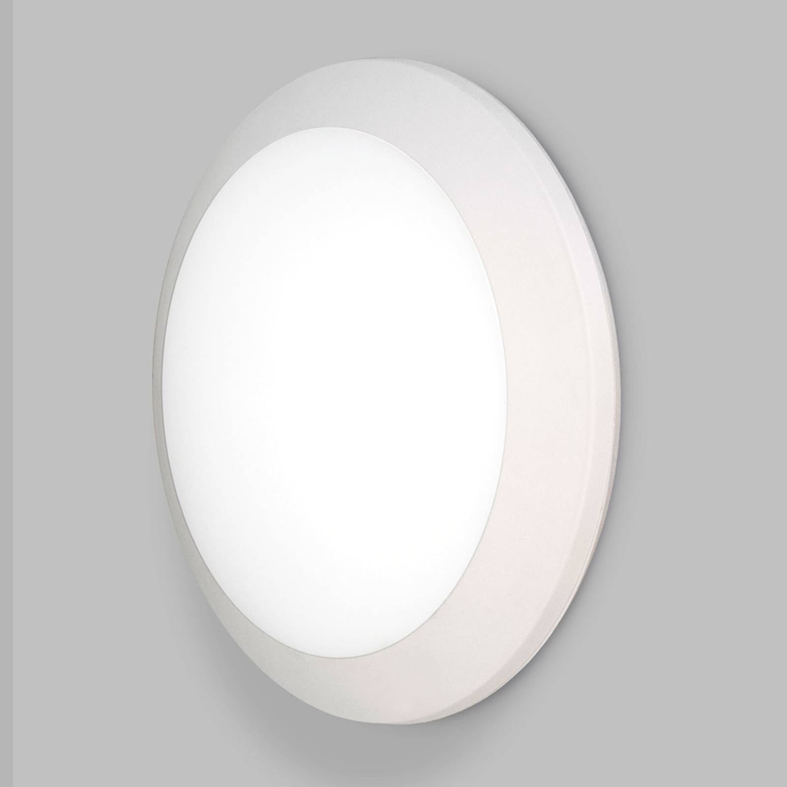 Fumagalli Umberta LED outdoor wall light Ø35cm white 11W CCT, cast resin, PMMA, GX53, 11 W